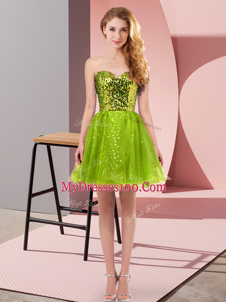 Noble Sleeveless Sequins Zipper Evening Dress
