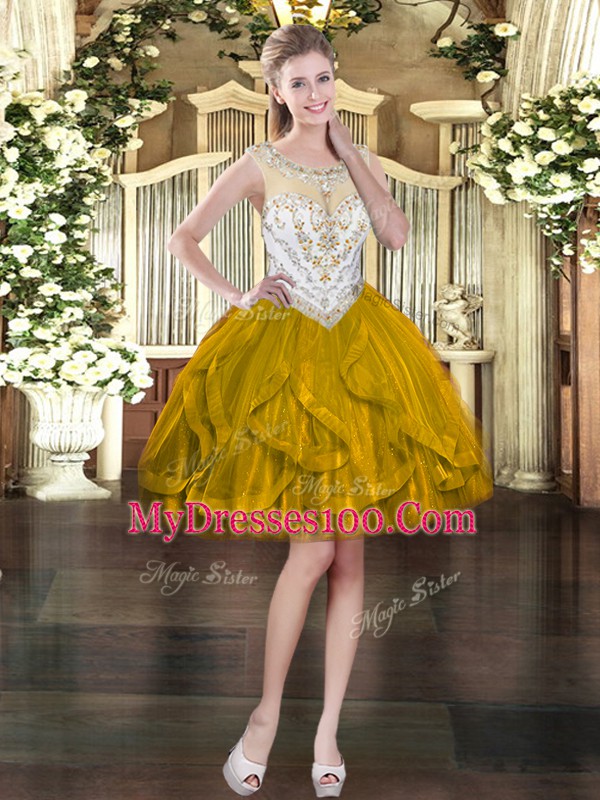 Fitting Floor Length Ball Gowns Sleeveless Olive Green Quinceanera Dresses Zipper
