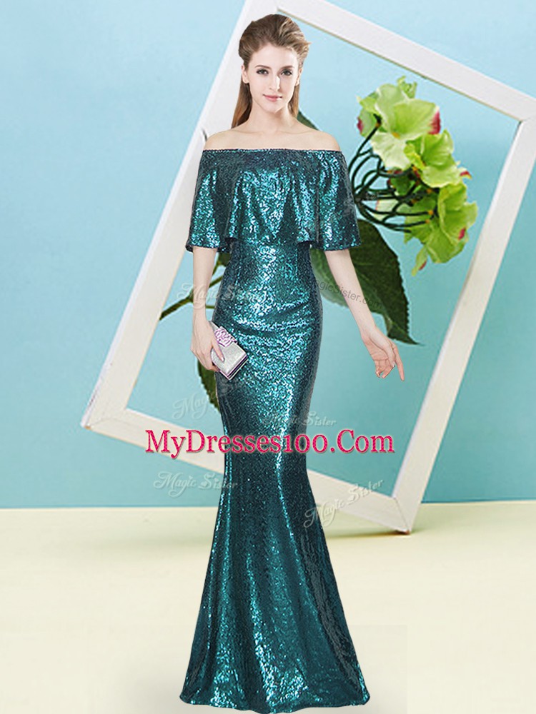 Sequined Sleeveless Floor Length Military Ball Dresses and Sequins