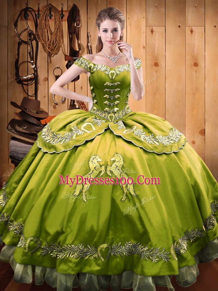 Admirable Satin and Organza Sleeveless Floor Length Sweet 16 Dresses and Beading and Embroidery