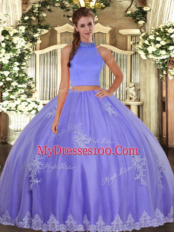Luxury Sleeveless Backless Floor Length Beading and Appliques Ball Gown Prom Dress