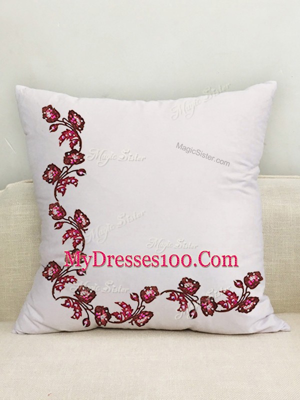 Stylish Sleeveless Sweep Train Embroidery and Ruffled Layers Lace Up Vestidos de Quinceanera