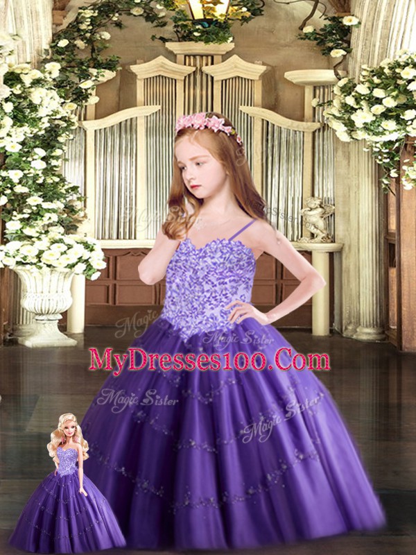 Deluxe Purple Sweetheart Neckline Beading Quinceanera Dresses Sleeveless Lace Up