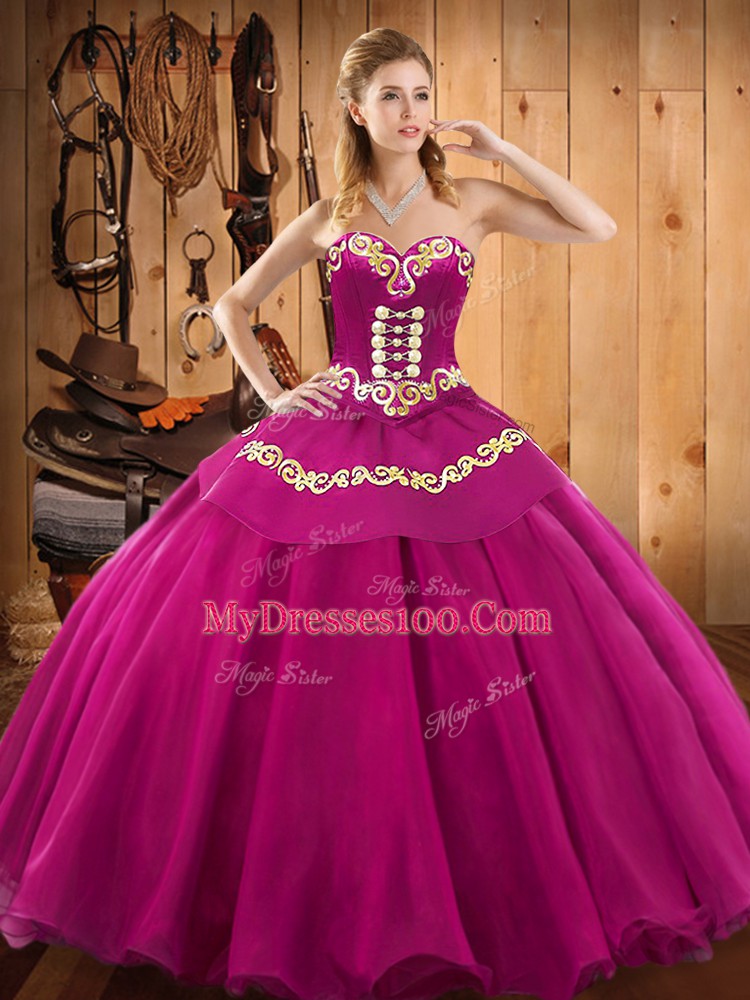 Designer Fuchsia Sleeveless Floor Length Ruffles Lace Up Sweet 16 Quinceanera Dress
