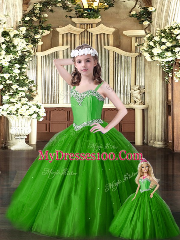 Sweetheart Sleeveless Tulle Quinceanera Dresses Beading Lace Up