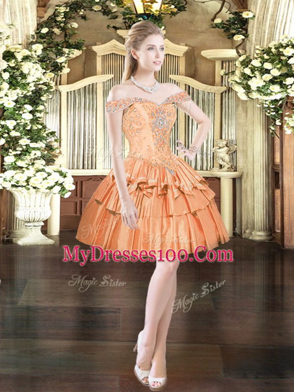 Organza Sleeveless Floor Length 15th Birthday Dress and Beading and Ruffled Layers