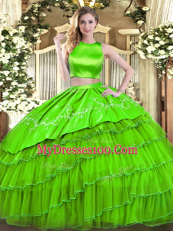 Sleeveless Tulle Criss Cross Quinceanera Gown for Military Ball and Sweet 16 and Quinceanera