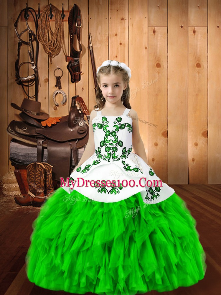 Perfect Floor Length Ball Gowns Sleeveless Pageant Dress Wholesale Lace Up