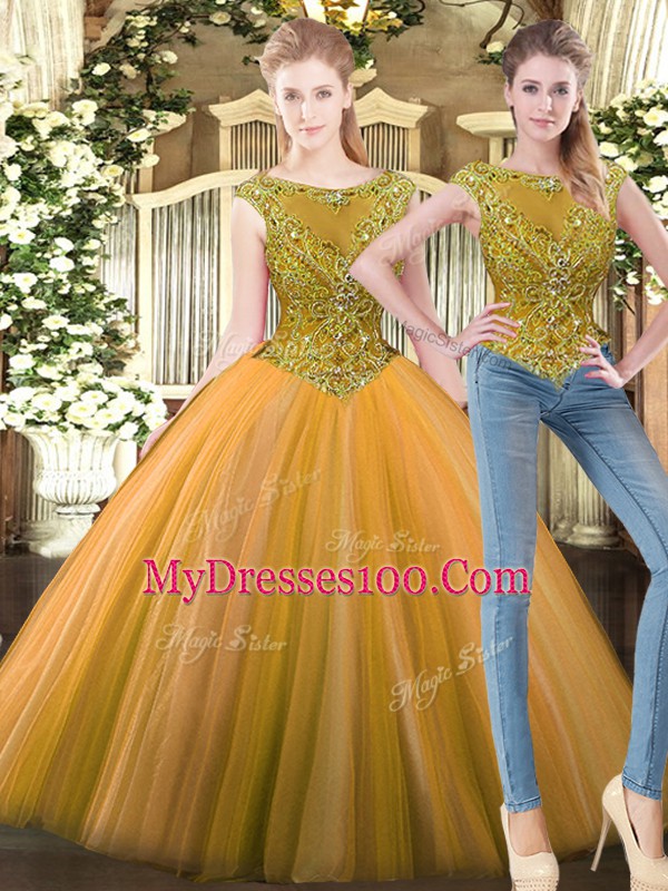 High Class Floor Length Olive Green Sweet 16 Quinceanera Dress Scoop Sleeveless Zipper