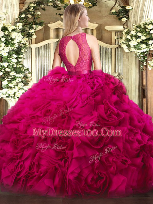 Exquisite Floor Length Zipper Quinceanera Gown Eggplant Purple for Military Ball and Sweet 16 and Quinceanera with Lace