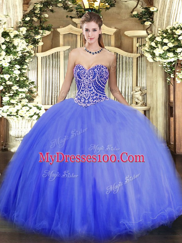 Inexpensive Sleeveless Lace Up Floor Length Beading Quinceanera Dress