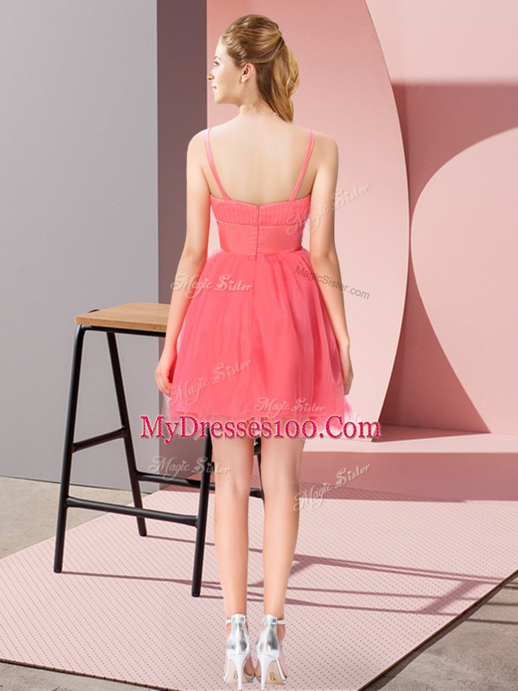 Gold Organza Zipper Asymmetric Sleeveless Mini Length Dress for Prom Beading and Hand Made Flower