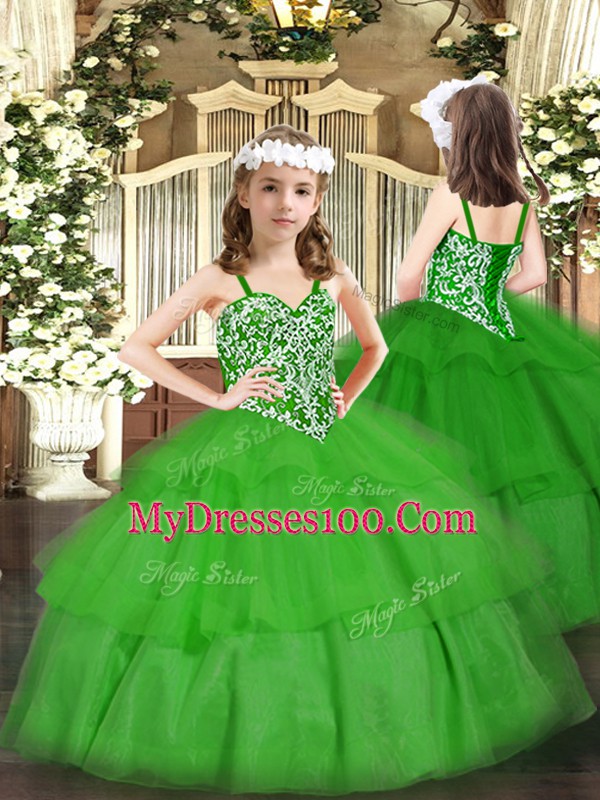Green Quince Ball Gowns Military Ball and Sweet 16 and Quinceanera with Beading Sweetheart Sleeveless Lace Up