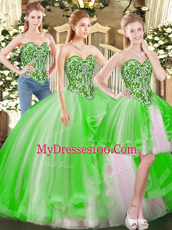Sweet Sleeveless Tulle Lace Up Quinceanera Dress for Military Ball and Sweet 16 and Quinceanera