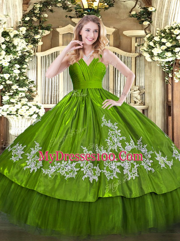 Decent Satin and Tulle Sleeveless Floor Length Quinceanera Dresses and Embroidery