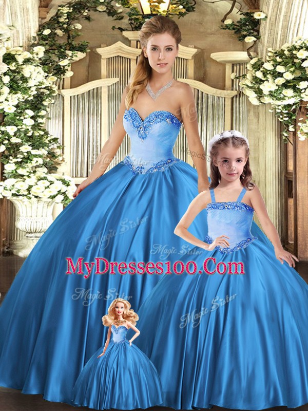 Captivating Floor Length Teal Quince Ball Gowns Sweetheart Sleeveless Lace Up