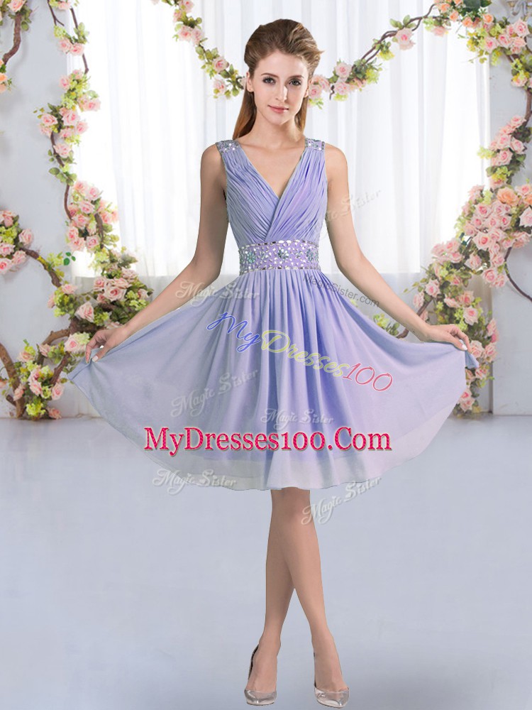 Sleeveless Beading Zipper Vestidos de Damas