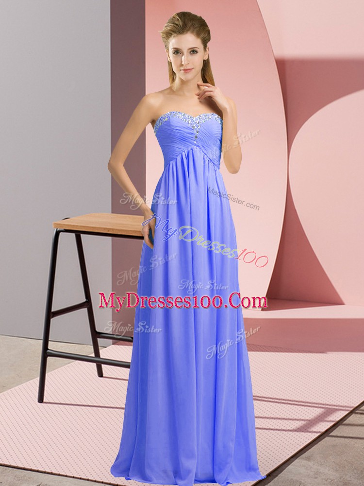 Elegant Sleeveless Beading Lace Up Prom Dresses