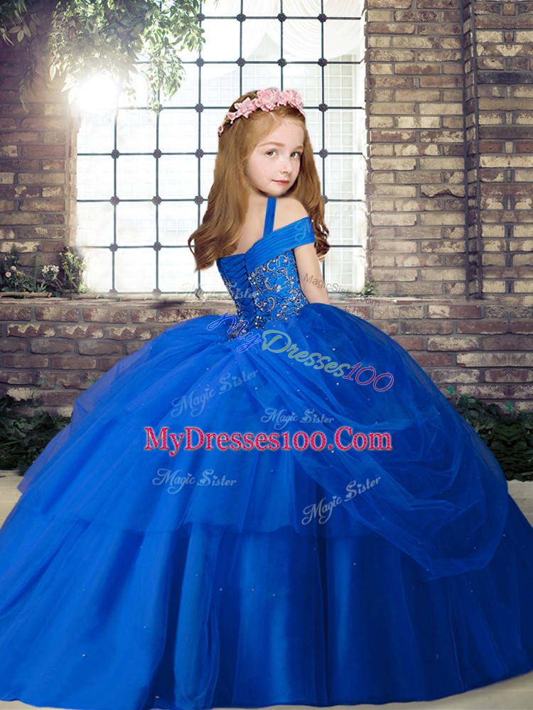 Pageant Dress for Teens Party and Sweet 16 and Wedding Party with Beading Straps Sleeveless Lace Up