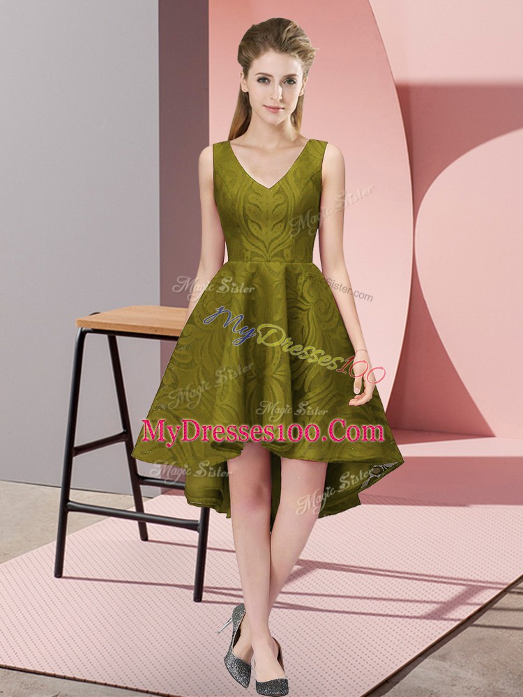 Cheap V-neck Sleeveless Lace Quinceanera Court Dresses Lace Zipper