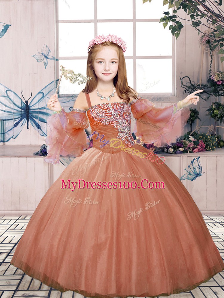 Best Sleeveless Beading Lace Up Pageant Dress Wholesale