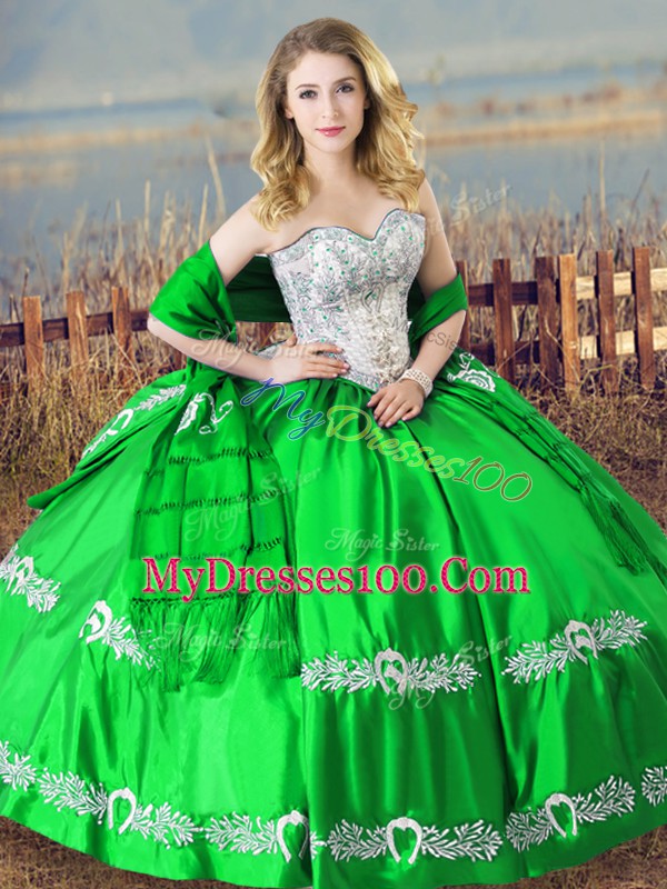 Sweet 16 Quinceanera Dress Sweet 16 and Quinceanera with Beading and Embroidery Sweetheart Sleeveless Lace Up