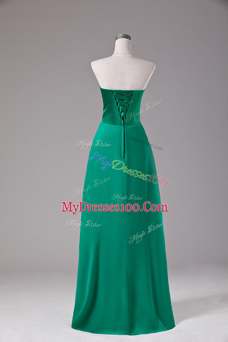 Glamorous Green Sleeveless Chiffon Zipper Evening Dress for Prom and Party