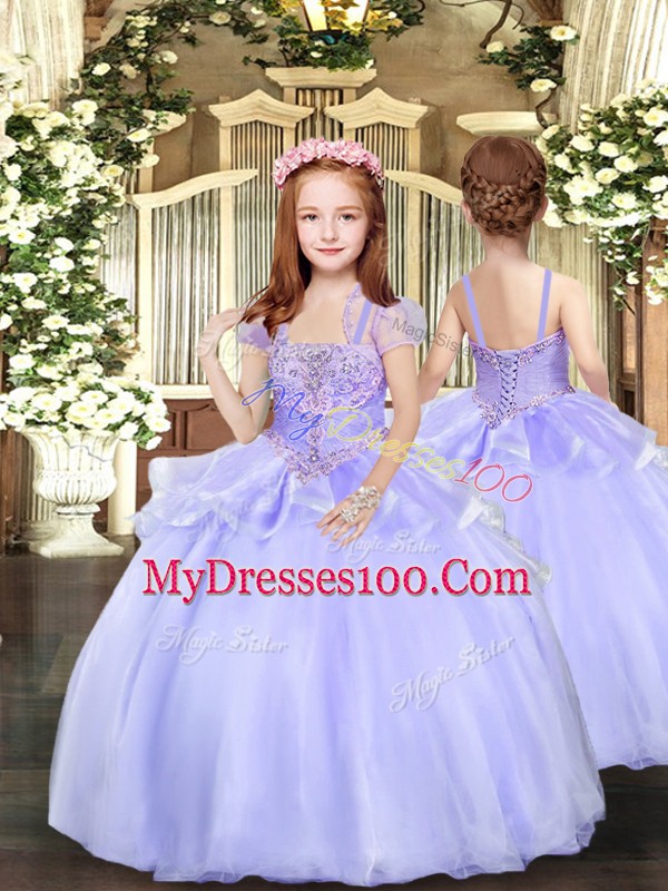 Organza Sleeveless Floor Length Quince Ball Gowns and Beading and Appliques