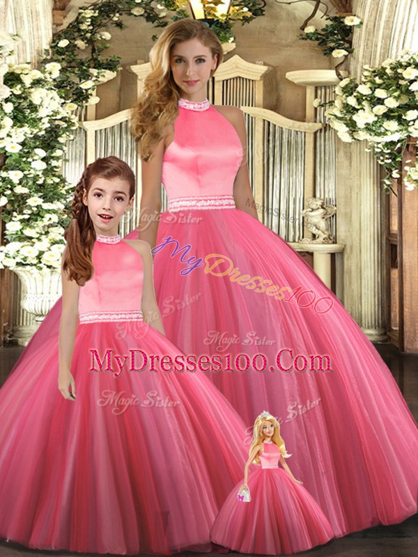 Elegant Sleeveless Beading Backless Sweet 16 Quinceanera Dress