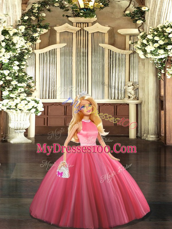 Elegant Sleeveless Beading Backless Sweet 16 Quinceanera Dress