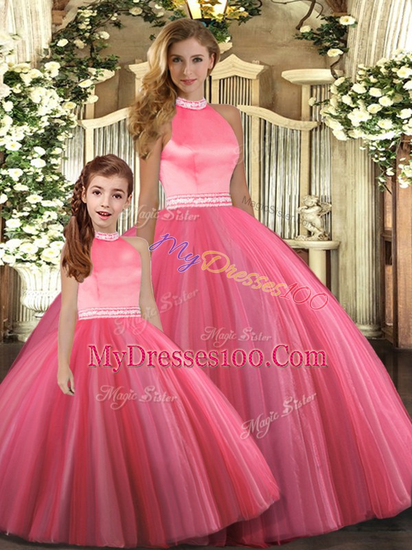 Elegant Sleeveless Beading Backless Sweet 16 Quinceanera Dress