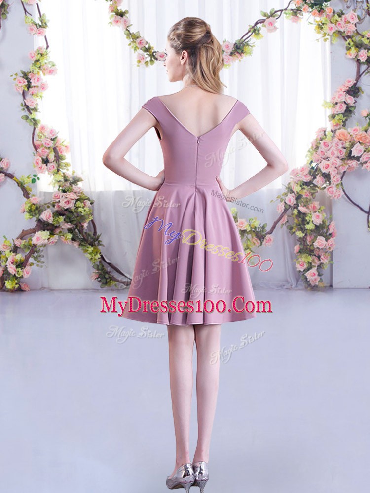 Dynamic Cap Sleeves Ruching Zipper Dama Dress for Quinceanera