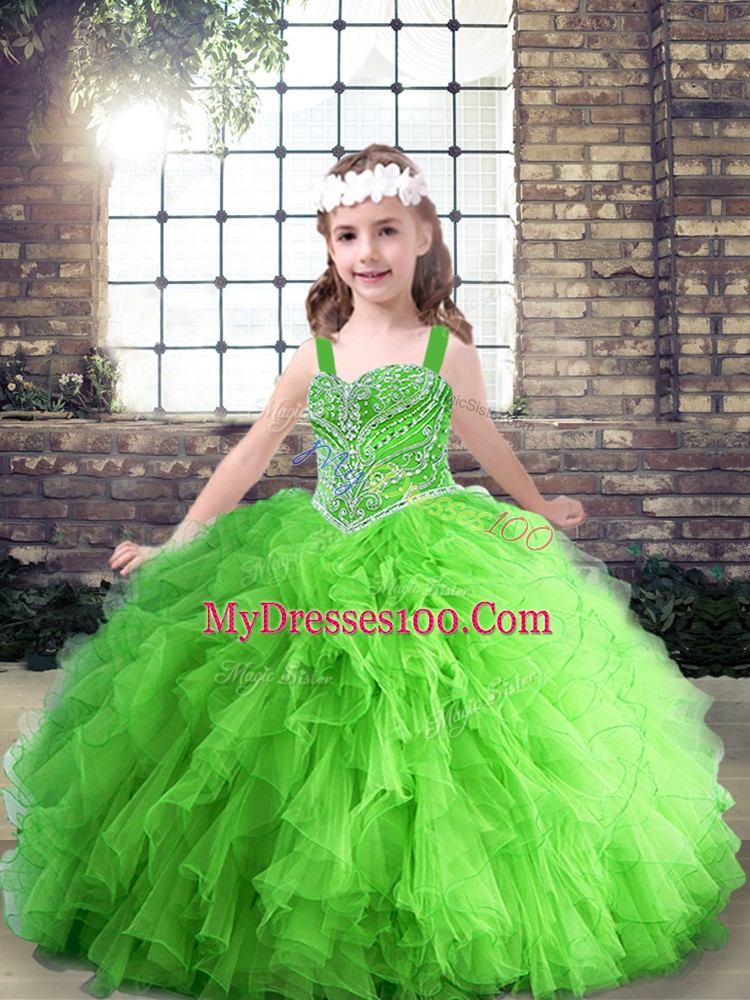Floor Length Ball Gowns Sleeveless Pageant Dress Womens Lace Up