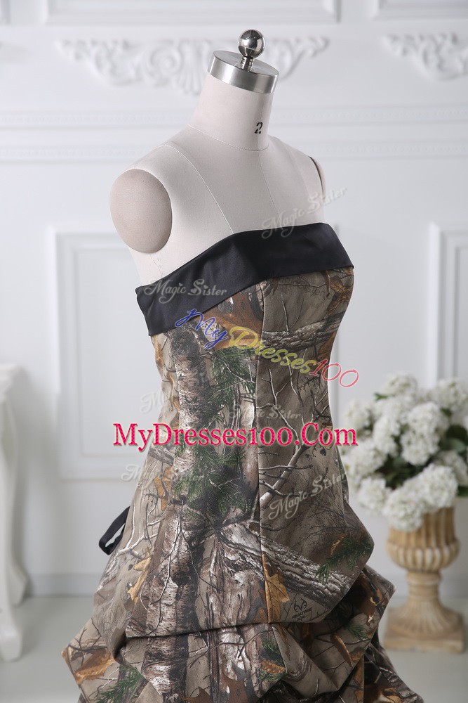 Sophisticated Multi-color Sleeveless Printed Lace Up Club Wear for Prom and Party