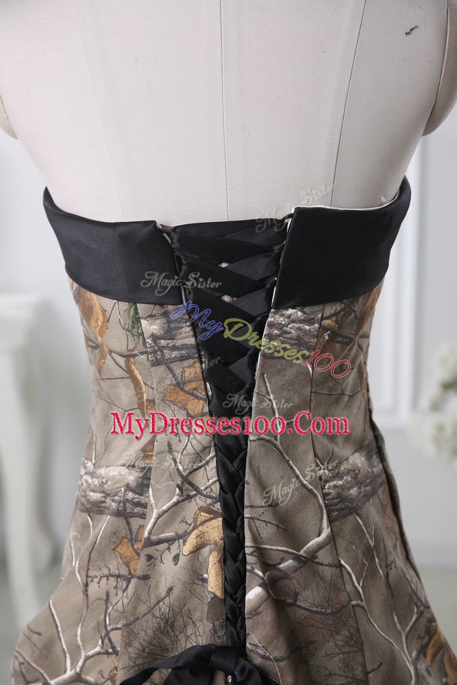 Sophisticated Multi-color Sleeveless Printed Lace Up Club Wear for Prom and Party