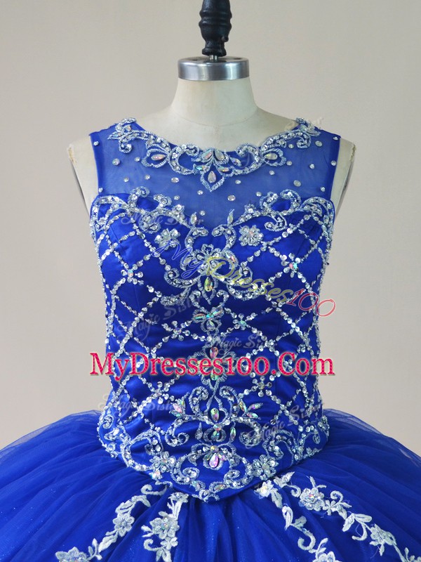 Sleeveless Zipper Floor Length Beading Quinceanera Dresses