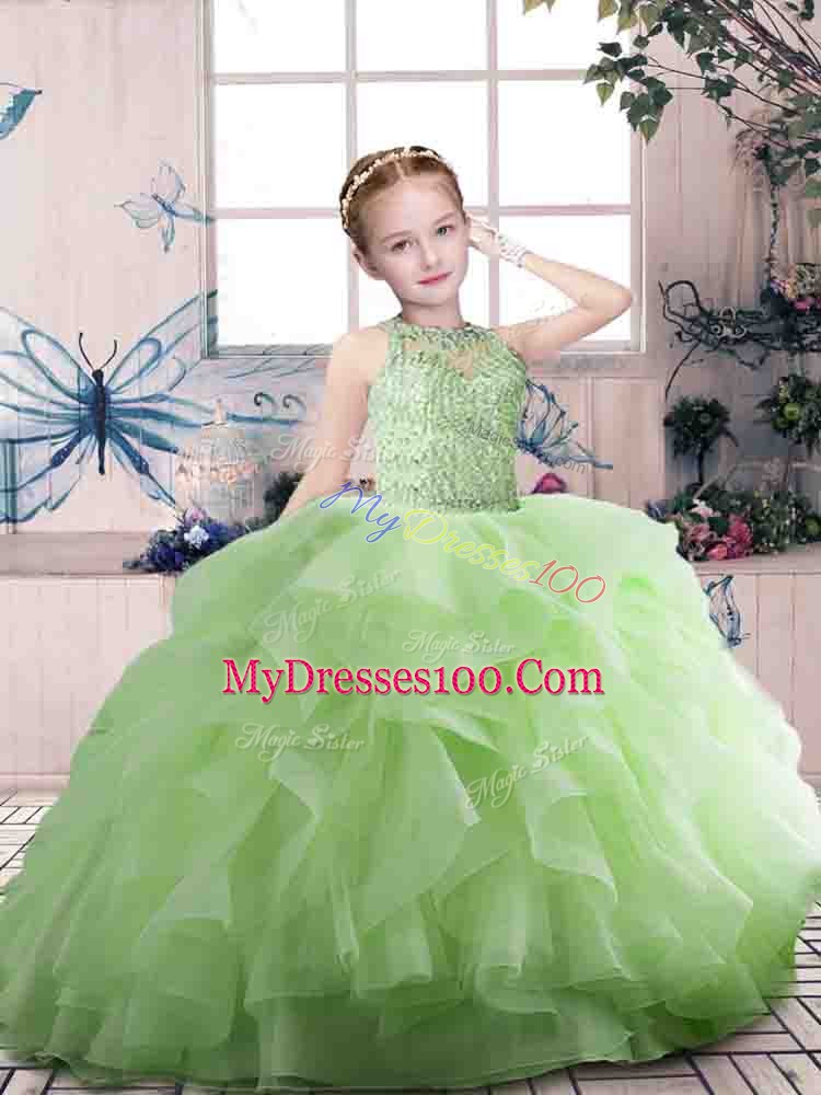 Floor Length Ball Gowns Sleeveless Pageant Dress Wholesale Zipper