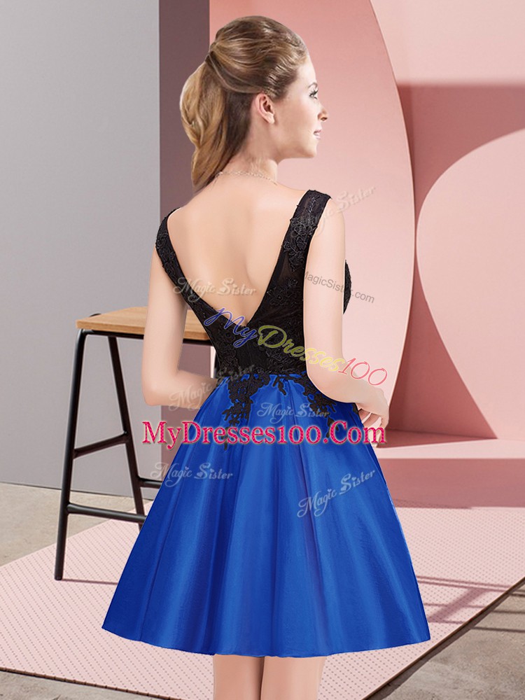 Stylish Sleeveless Zipper Mini Length Lace Court Dresses for Sweet 16