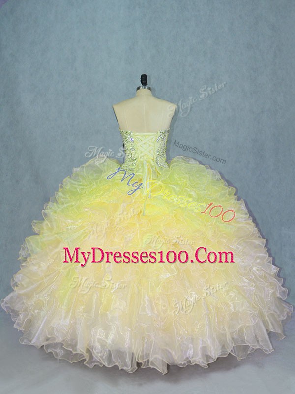 Gorgeous Floor Length Ball Gowns Sleeveless Multi-color Quince Ball Gowns Lace Up