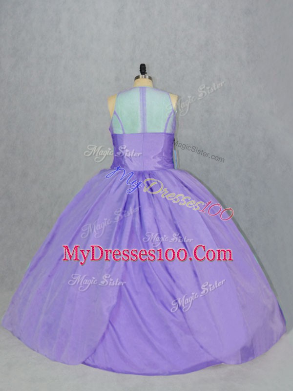 Captivating Lavender Quince Ball Gowns Sweet 16 and Quinceanera with Embroidery Scoop Sleeveless Zipper