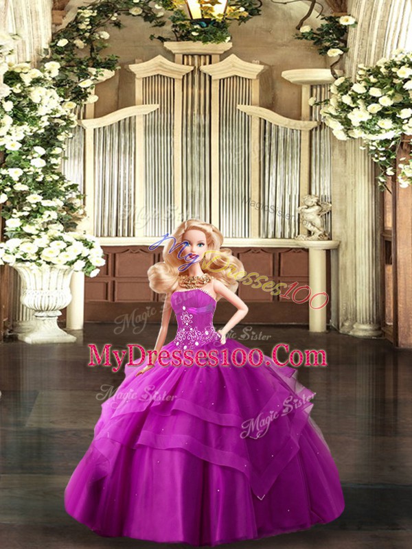 Most Popular Sleeveless Beading Lace Up Quinceanera Dresses
