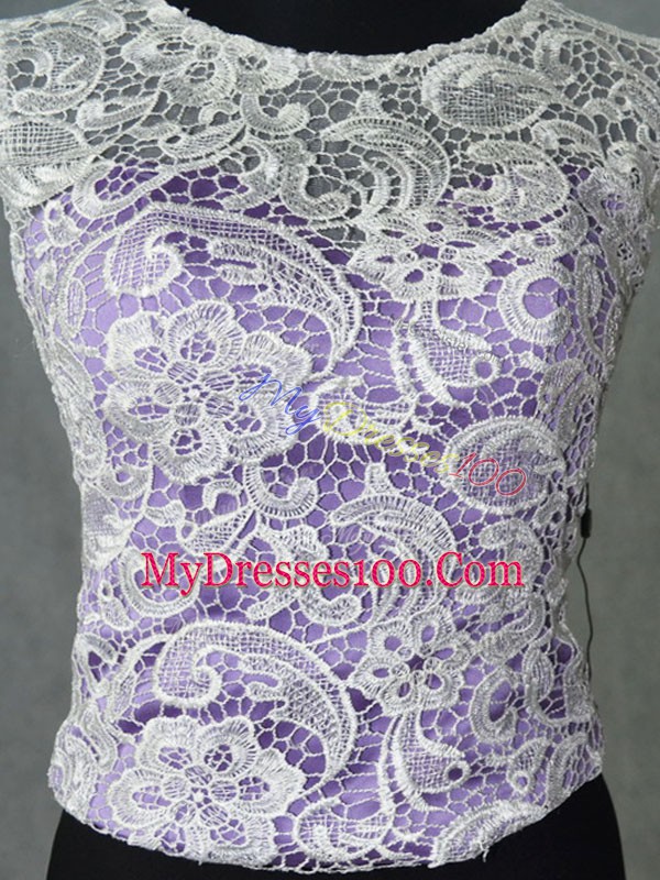 Clearance Ball Gowns Sweet 16 Dresses Lavender Scoop Tulle Sleeveless Floor Length Lace Up