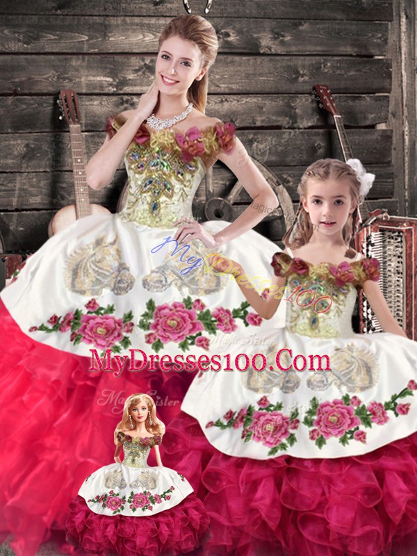 Luxury Floor Length Ball Gowns Sleeveless Pink And White Quinceanera Dress Lace Up