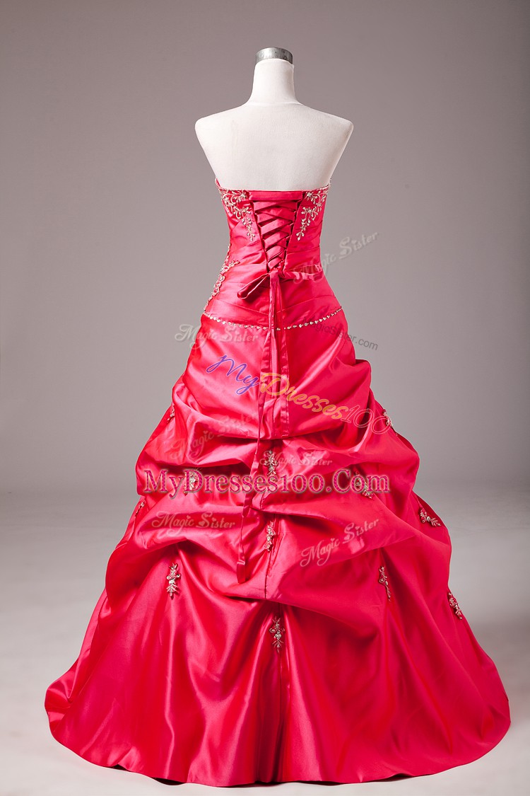 Suitable Hot Pink Lace Up Quinceanera Dresses Beading and Appliques Sleeveless Floor Length