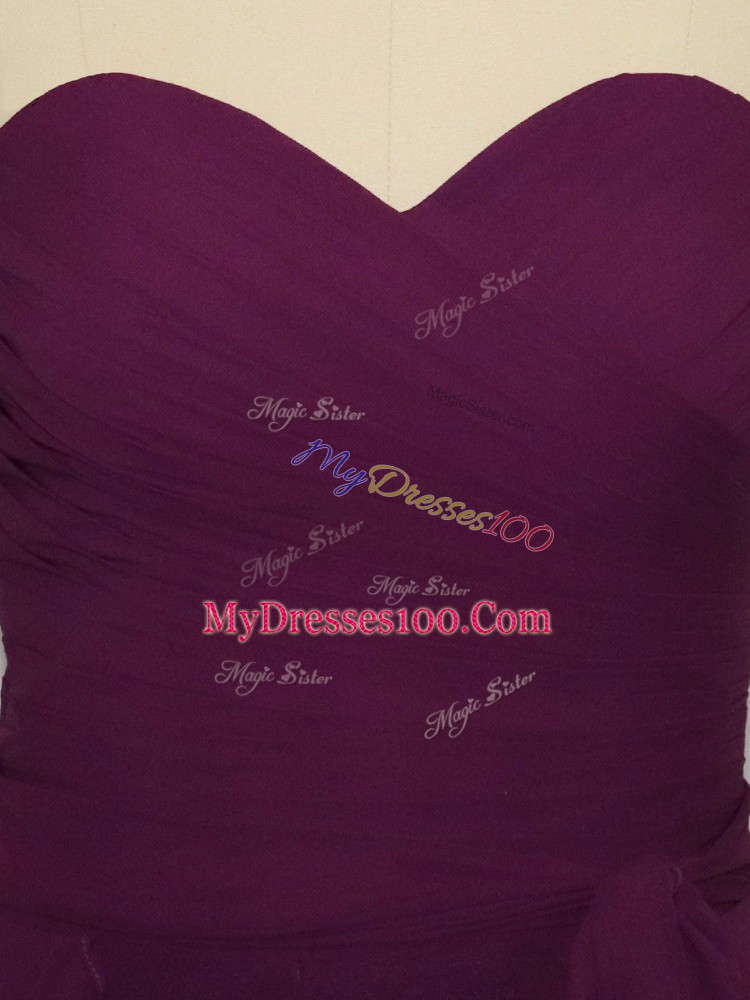 Top Selling Dark Purple Going Out Dresses Prom and Party and Military Ball with Ruffled Layers and Ruching Sweetheart Sleeveless Zipper