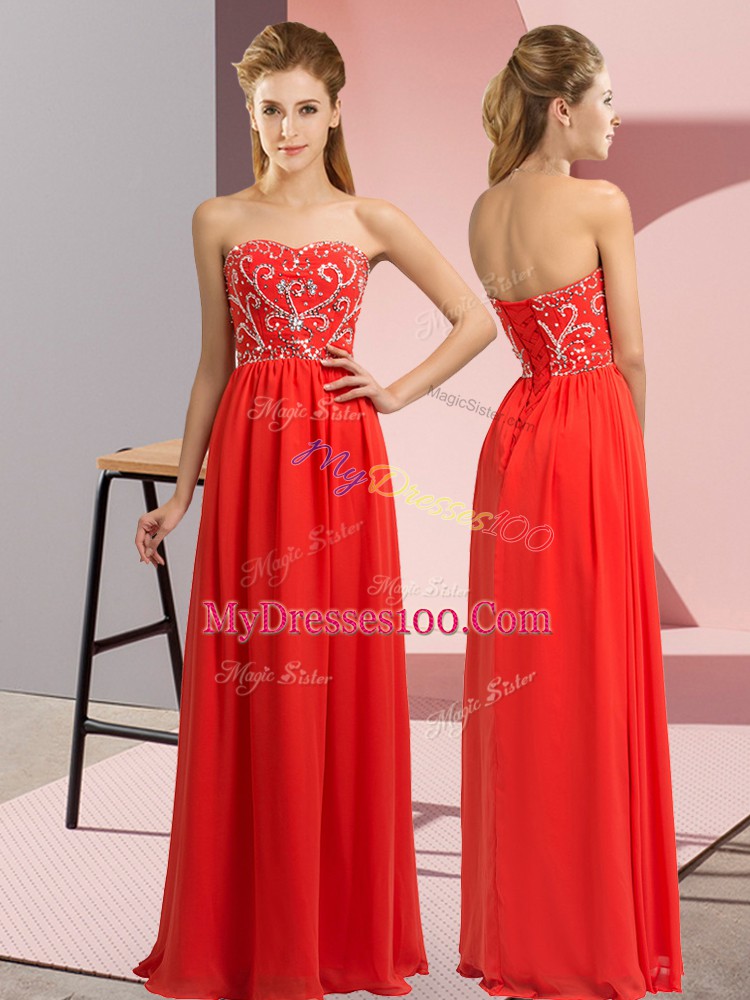 High Class Sleeveless Beading Lace Up