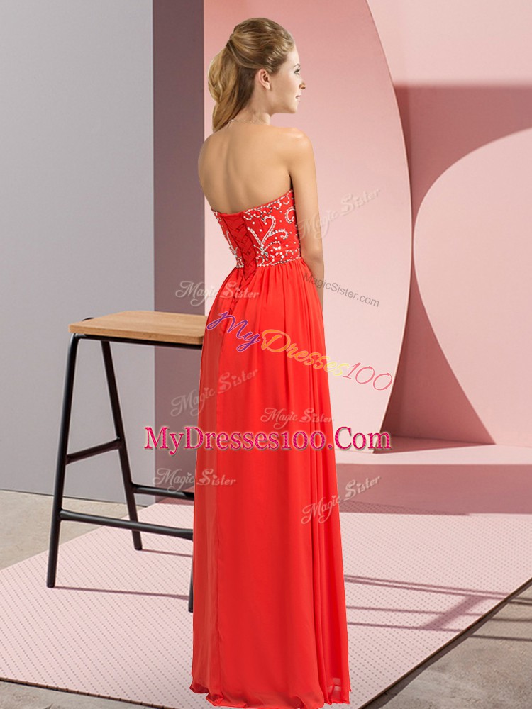 High Class Sleeveless Beading Lace Up