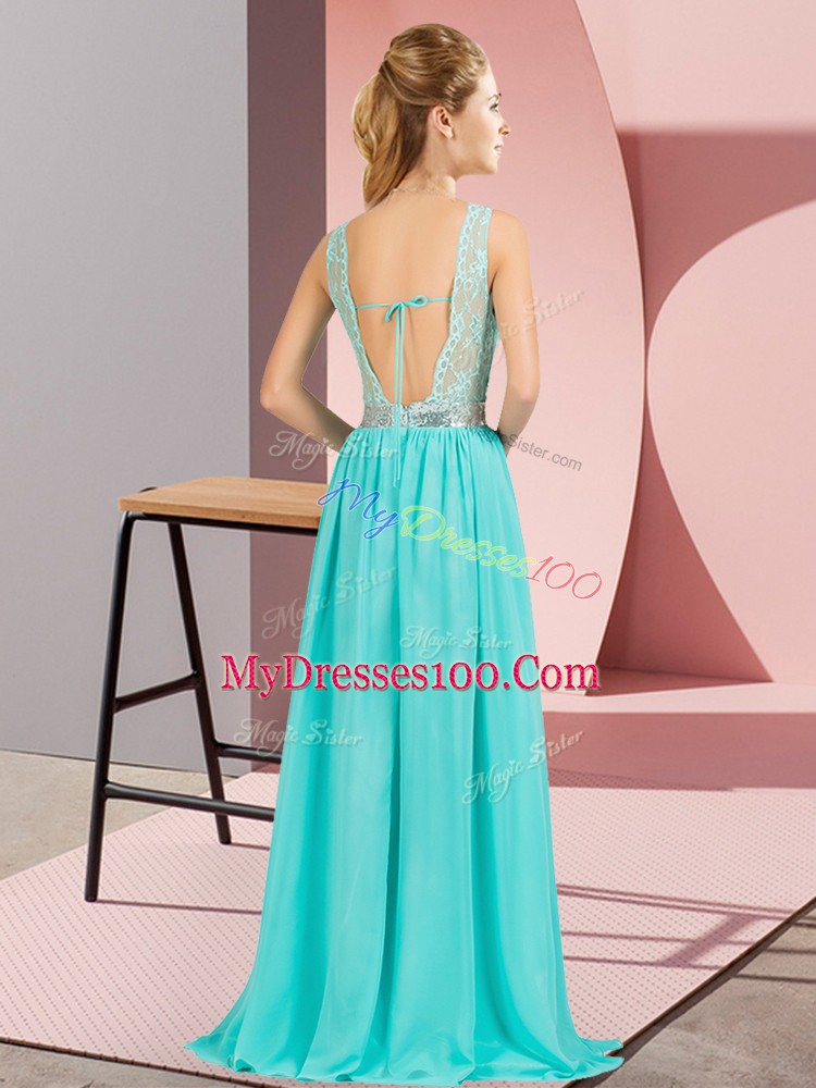 Free and Easy One Shoulder Sleeveless Backless Evening Dress Red Chiffon