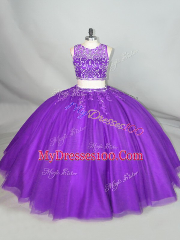 Glamorous Sleeveless Zipper Beading Quinceanera Dresses