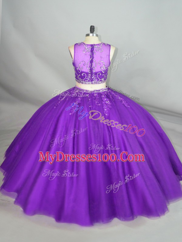 Glamorous Sleeveless Zipper Beading Quinceanera Dresses